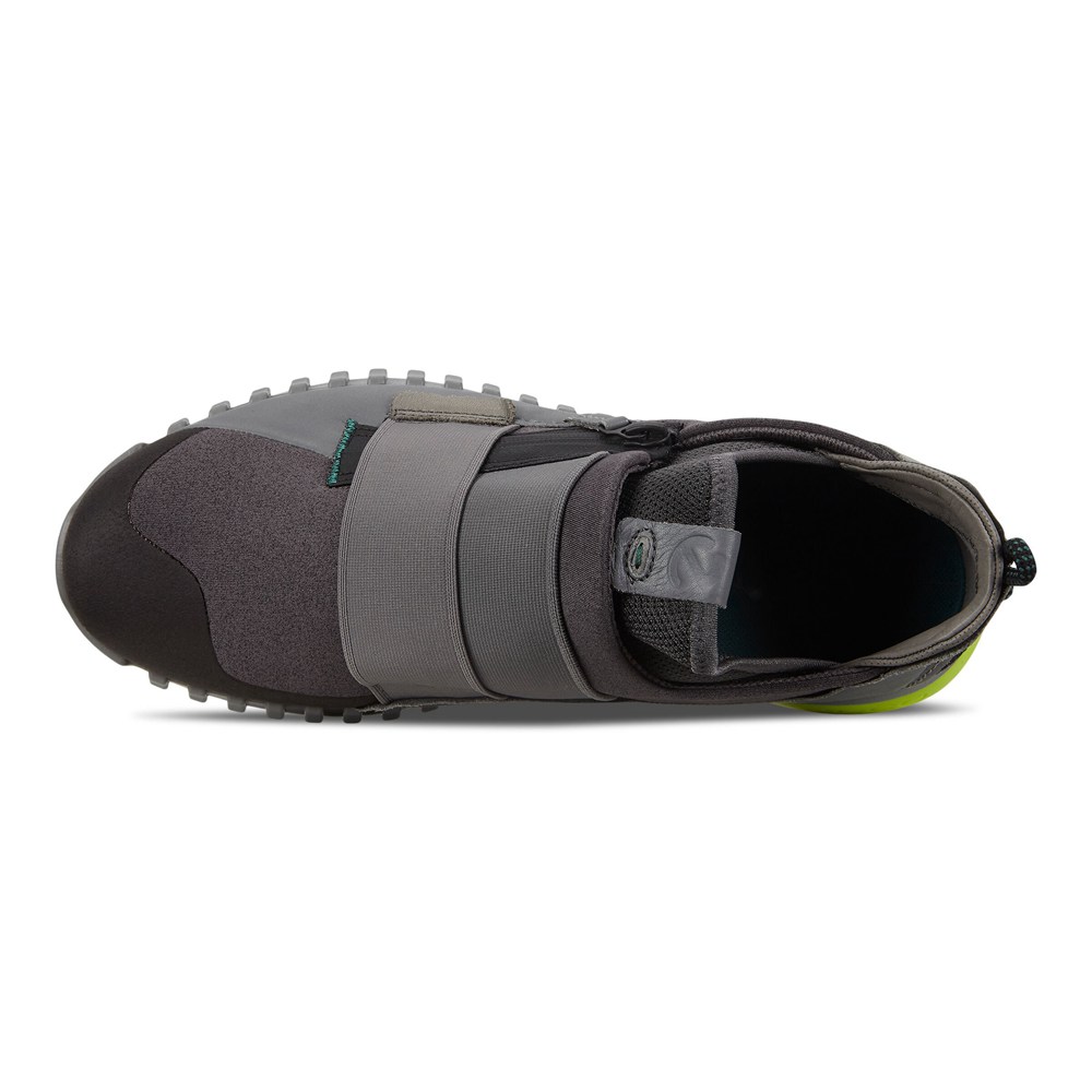 Slip On Hombre - ECCO Zipflex Shoes - Grises Oscuro - HIJ086431